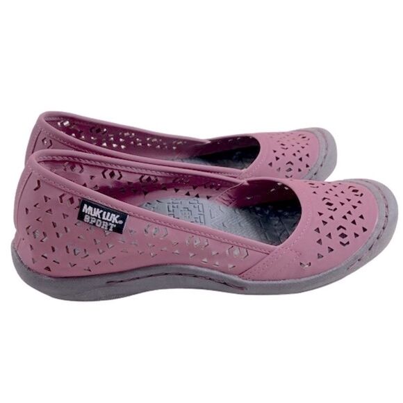 Muk Luks Rose Cut-Out Slip-On Flats Size 9 Comfortable Athleisure Shoes - Picture 3 of 7